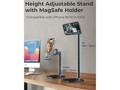 Verstelbare magnetische iPhone-standaard voor bureautelefoonhouder