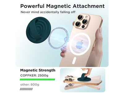Magnetische telefoonringhouder Siliconen vingerlus Donkergroen