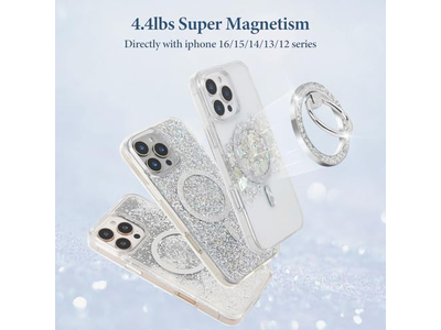 Magnetische telefoonringhouder met MagSafe-accessoire Zilver
