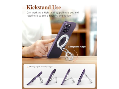 Magnetische telefoonringhouder met verstelbare standaard en standaard