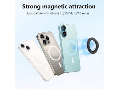 Magnetische telefoonhouder met siliconen ringgreep