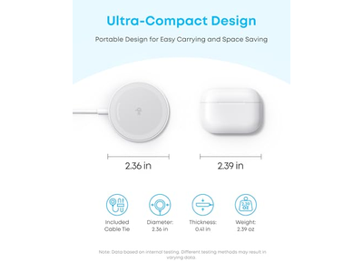 Magnetische draadloze oplader, Qi2-gecertificeerd 15W