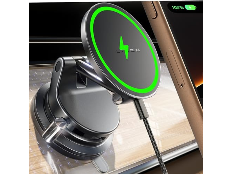 Zuignap telefoonhouder 15W Magsafe autohouder oplader