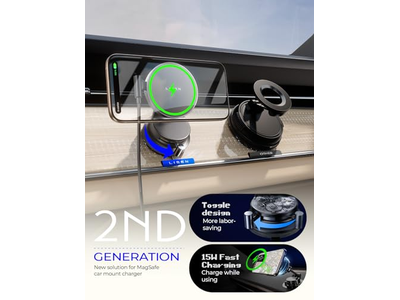 Zuignap telefoonhouder 15W Magsafe autohouder oplader