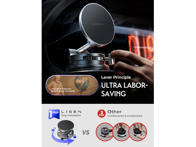 Zuignap telefoonhouder 15W Magsafe autohouder oplader