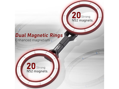 Dubbele magnetische ringtelefoonhouder, snel te bevestigen op elk ijzeren oppervlak