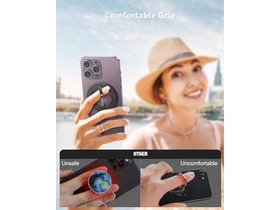 Magnetische telefoongreep en ringhouder compatibel met MagSafe-accessoire