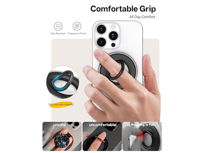 Magnetische telefoongreep Ringhouder Standaard Compatibel met iPhone en Andro