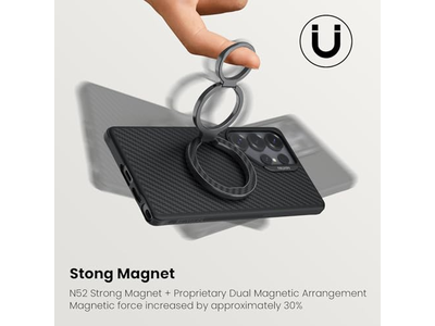 Magnetische telefoongreep-ringstandaard met verwijderbare houder en adapter 360 graden