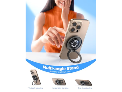 Magnetische telefoongreepstandaard met 360 graden rotatiering voor MagSafe-apparaten