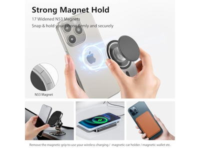 Magnetische telefoongreep met uitbreidbare standaard Compatibel met MagSafe