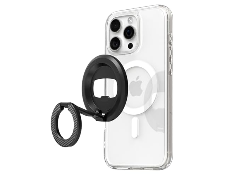 Magnetische telefoonhoudergreep met standaard en flesopener - zwart