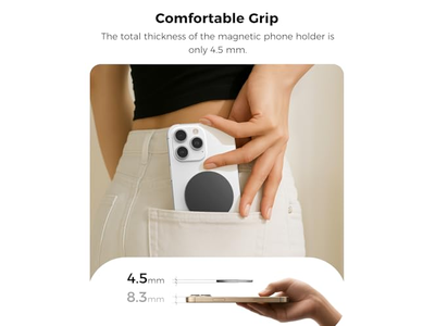 Magnetische telefoonringhouder en standaard compatibel met MagSafe
