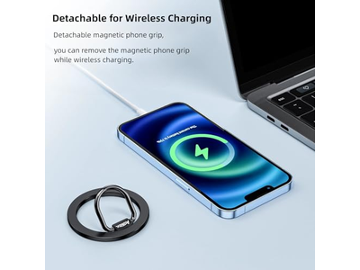 Magnetische telefoonringhouder voor MagSafe Verstelbare handgreepstandaard Verwijderbaar