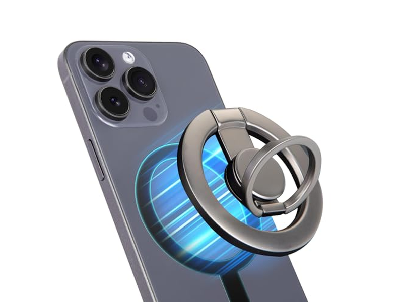 Magnetische telefoonringhouder met grip en standaard Compatibel met Mag