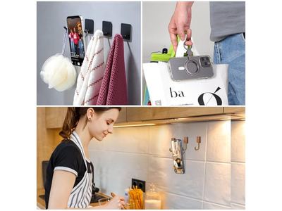 Magnetische telefoonringhouder met grip en standaard Compatibel met Mag