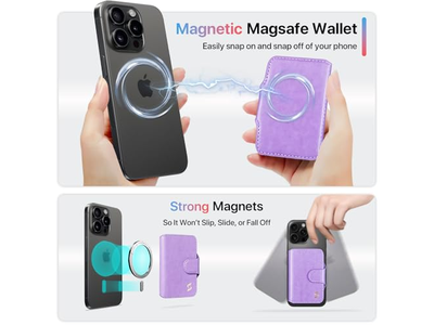 Magnetische telefoonportemonnee-kaarthouder met RFID-blokkering 5 slots voor 7 Ca