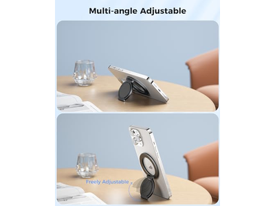 Magnetische ringhouder voor dubbelzijdig gebruik. Afneembare handgreep met standaard