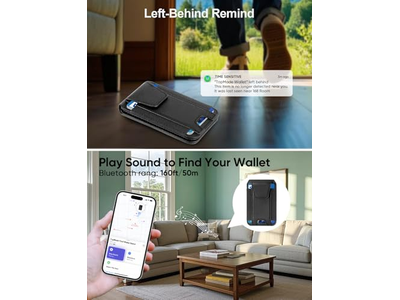 Magnetische portemonnee voor iPhone Werkt met Find My verstelbare standaard 9 Ca
