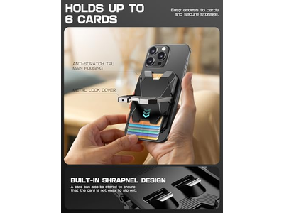 Magnetische portemonneestandaard voor iPhone met RFID-blokkering en kaarthouder