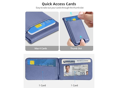 Magnetische portemonneestandaard met verstelbare standaard ID-venster RFID-blokkering