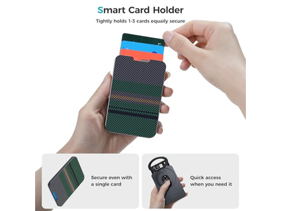 Magnetische portemonnee met standaard Minimalistische kaarthouder voor iPhone RFID Zw