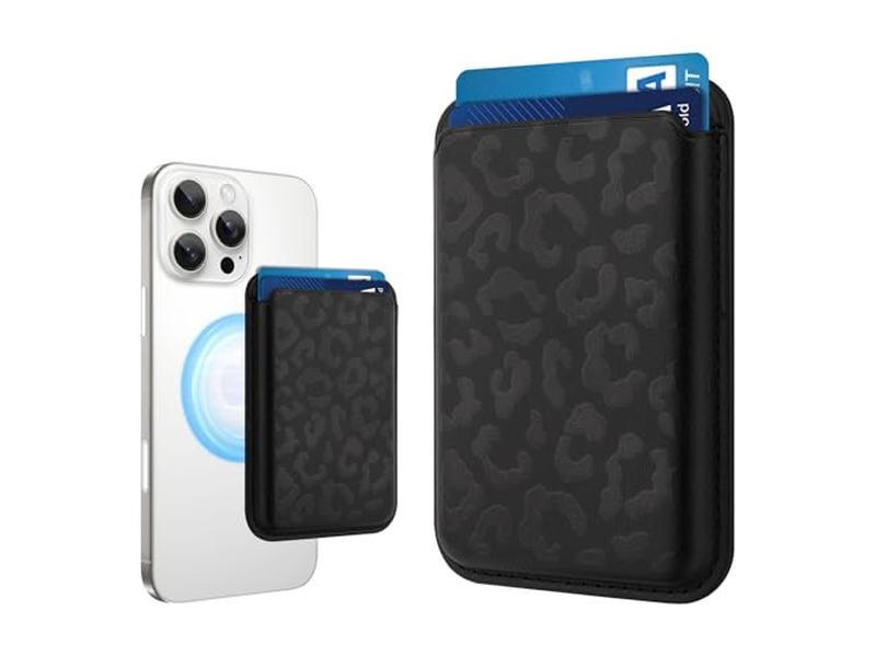 MagSafe Wallet Cheetah Print Patroon Magnetische kaarthouder voor telefoons