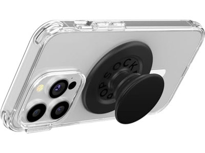 Telefoongreep voor MagSafe met standaard en magnetische standaard - Zwart