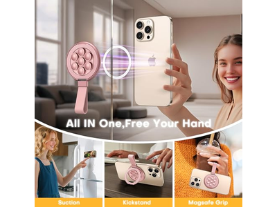 Universele magnetische zuig-telefoongreep - 360 graden roterende handsfree houder