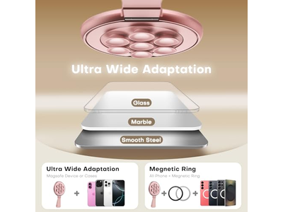 Universele magnetische zuig-telefoongreep - 360 graden roterende handsfree houder