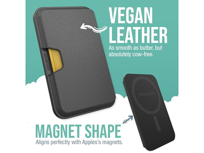 Veganistisch lederen slanke afneembare magnetische kaarthouder voor MagSafe-telefoons